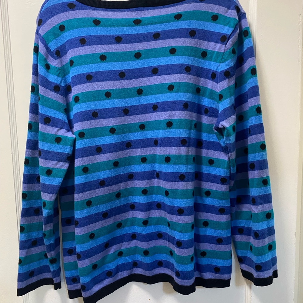 Talbots Blue and Purple Striped Sweater - Picture 6 of 6